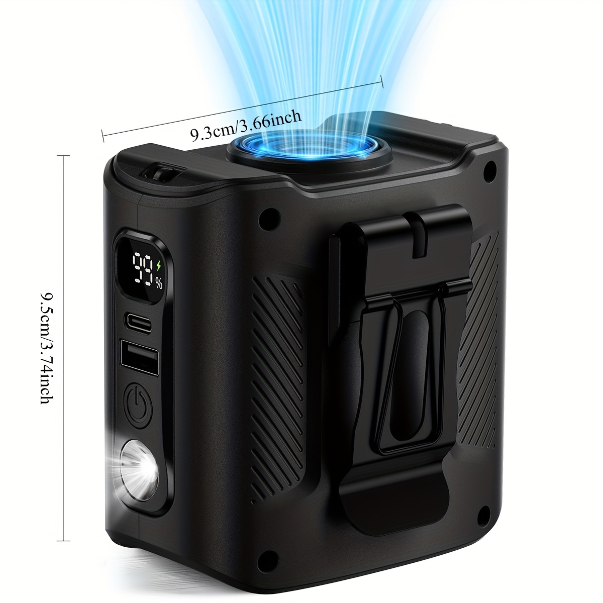 portable waist fan 10000mah rechargeabl with led display brushless motor shirt fan 5 for outdoor work cooling outdoor cooling fan lightweight fan fan durable abs plastic cooling Product details 4