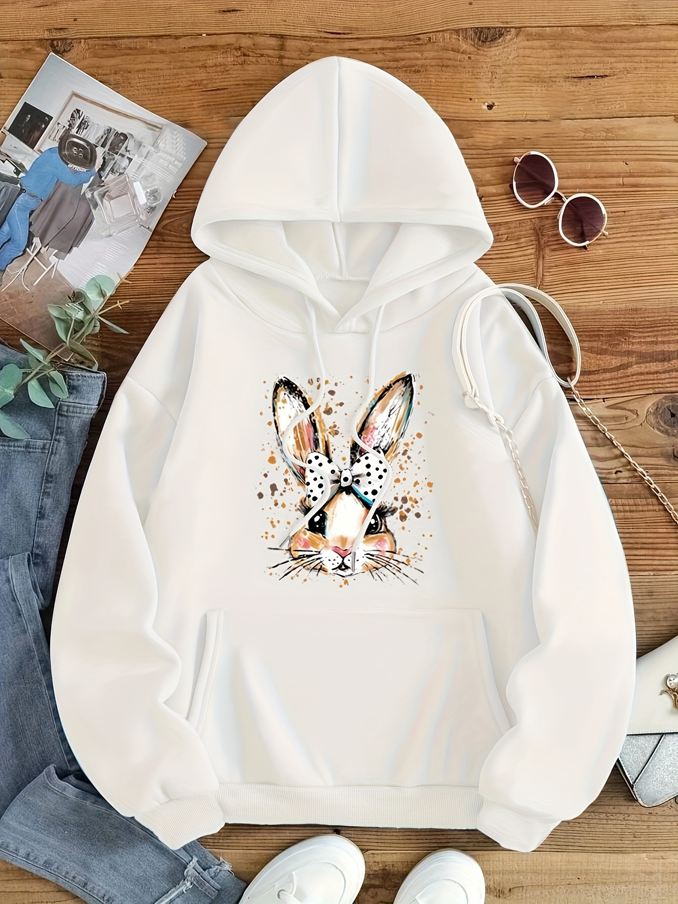 Bunny Hoodie Kawaii Oversized Hoodies Korean Kawaii Bunny Hoodie