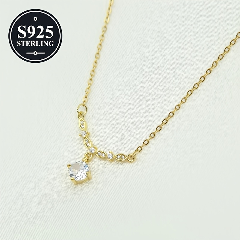 Women's 925 Hypoallergenic Sparkling Necklace, Exquisite Gift