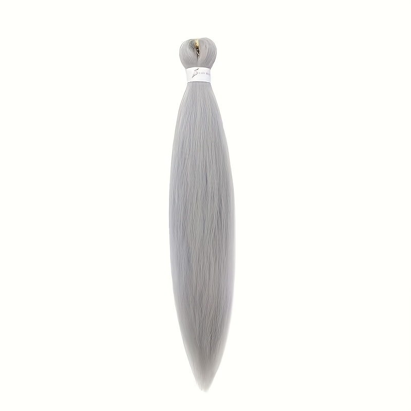 TEMU Cabello profesional para trenzas - Extensiones de cabello sintético pre-estirado negro, y fácil de trenzar, para mujeres