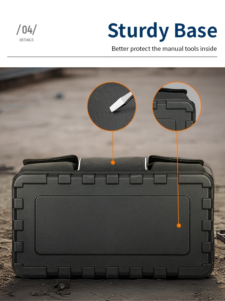 WINHUNT Heavy-Duty Tool Bag, 16-Pocket Portable Empty Toolbox Organizer Storage, Toolbox Organization, Soft-Handle Carry Tool Bag, Father's Day Gift for Dad, Men, Mechanics, Birthday Gift