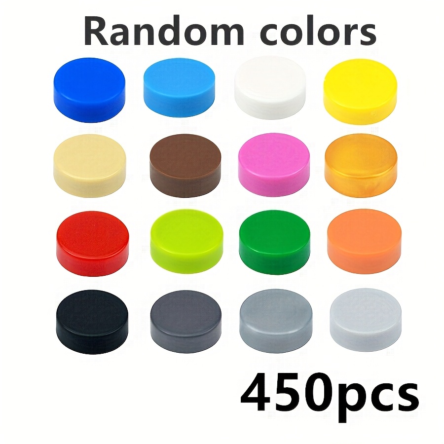 Image of 450pcs Tile 1x1 Round 98138 Special Flat Bricks Colorful Moc Building Block Small Particle Creative Toys Random Color Compatible 35381