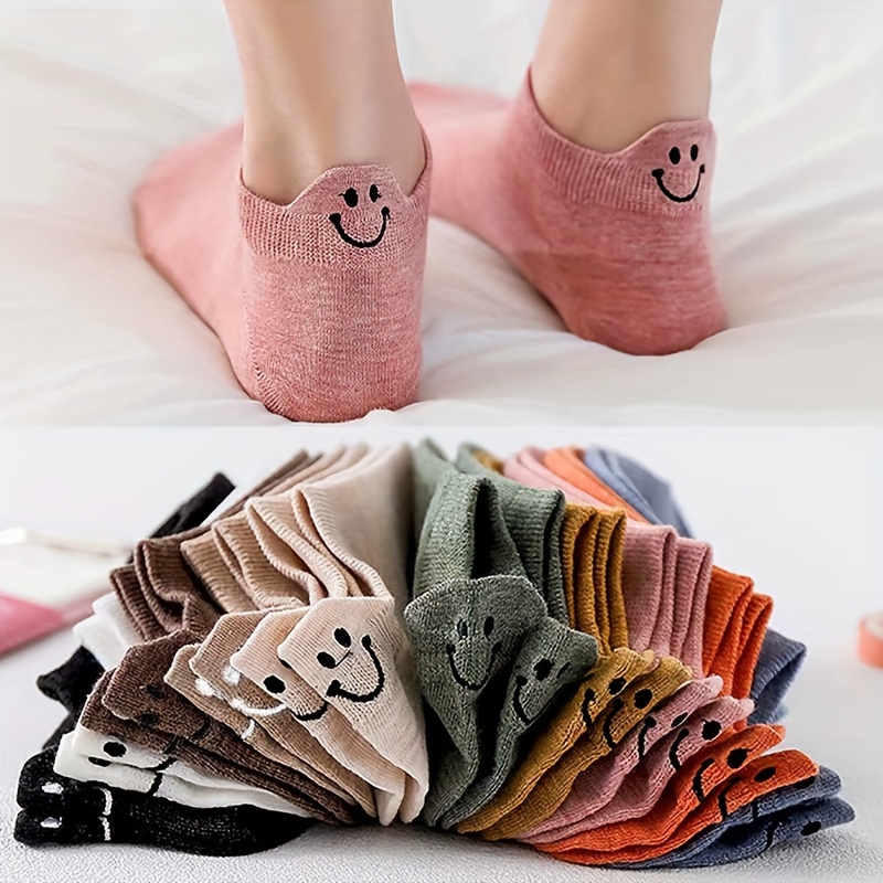 

10 Pairs Of Socks Women's Socks Boat Socks Heel Embroidery Socks Cartoon Can Wear New Shallow Mouth, Breathable Comfortable Socks, Outdoor Sports, Unisex