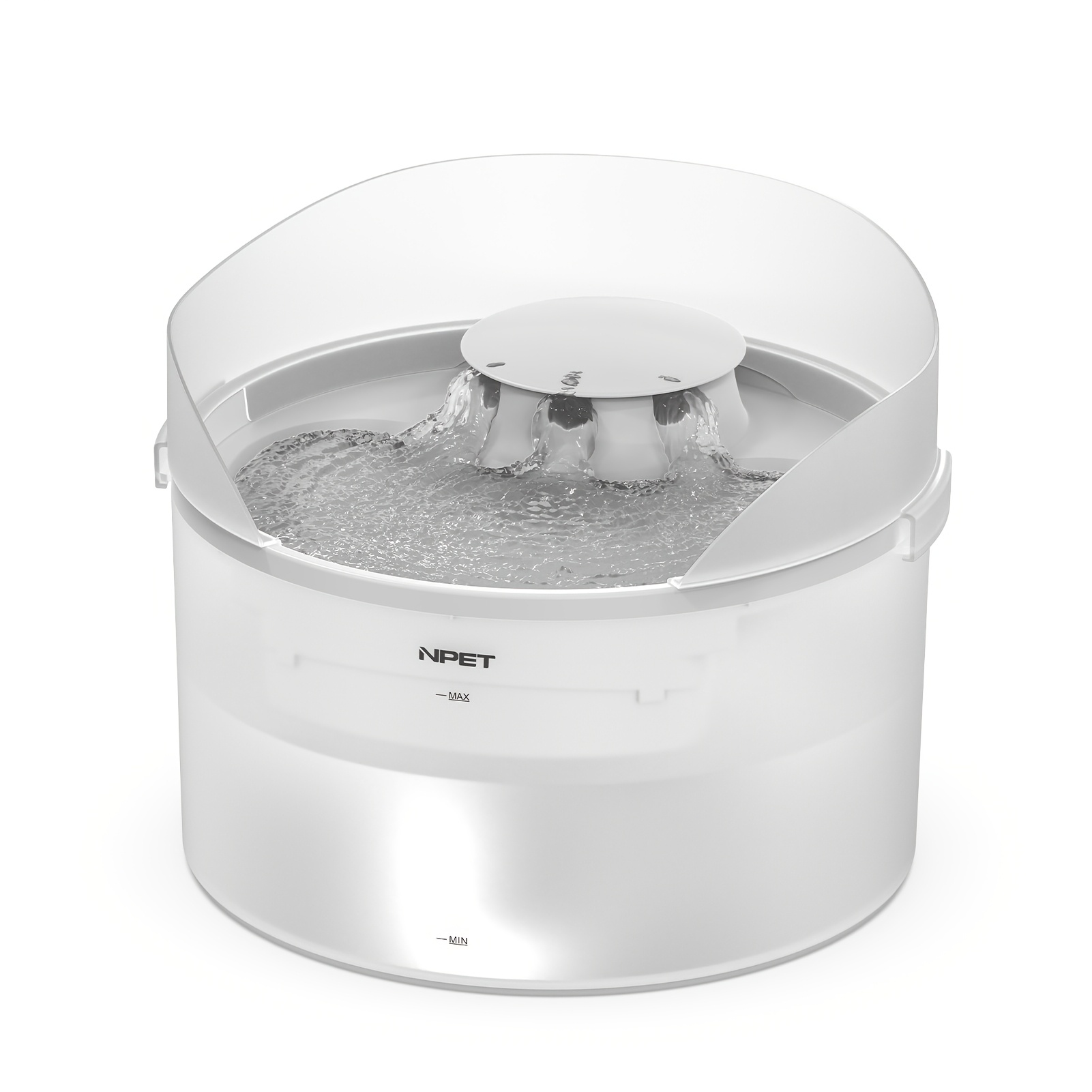 TEMU Npet Automatic Dog Water Fountain With Large Capacity Bowl Dispenser - 1.3 Gallon/170oz/5l Suitable For Dogs, Multiple Pets, Splatter Guard &