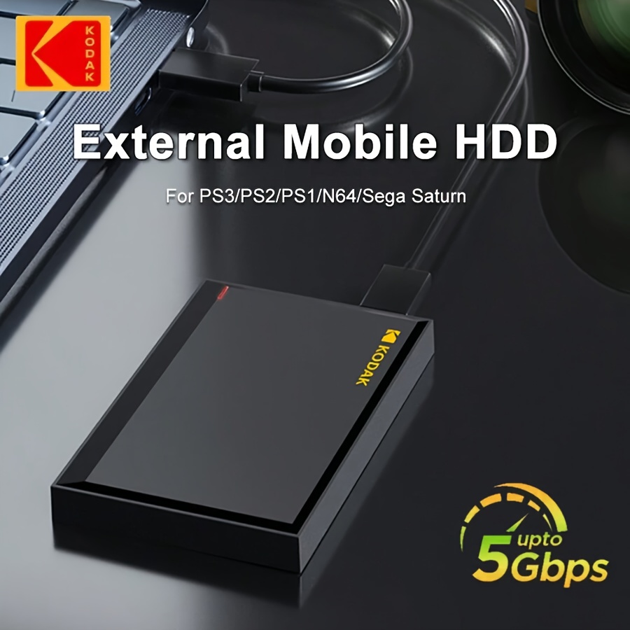 

Disque Dur Portable Kodak pour Ordinateur Mobile 500GB, Stockage Externe de Grande , Disque SSD PH DD