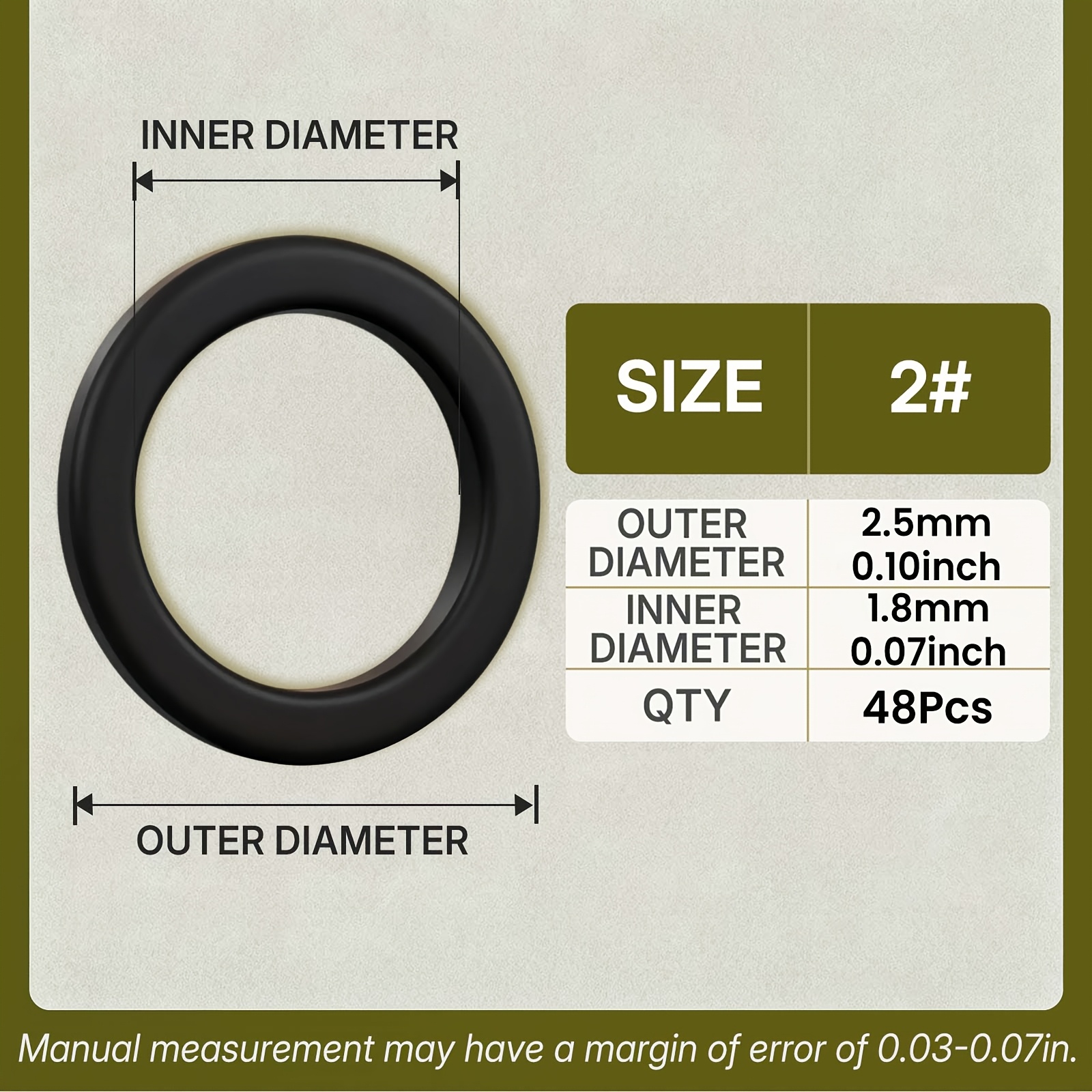TEMU Natufish 48pcs Carp Fishing Round Connector Rig Ring Fishing Tackle Accessories Quick Change Matt Black Round O Rings