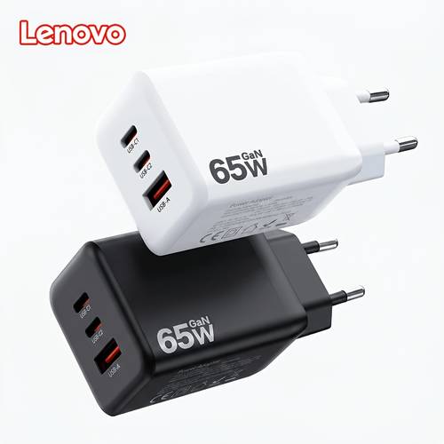 objektbild 65 snabbladdare | 3-portars usb-c pd 65w + usb-a 30w väggladdare | laddningsadapter för enheter med pd/qc3.0/pps, överhettningsskydd, eu-kontakt | kompatibel med iphone 17/16/15/14 pro max, ipad, samsung galaxy, xiaomi, huawei