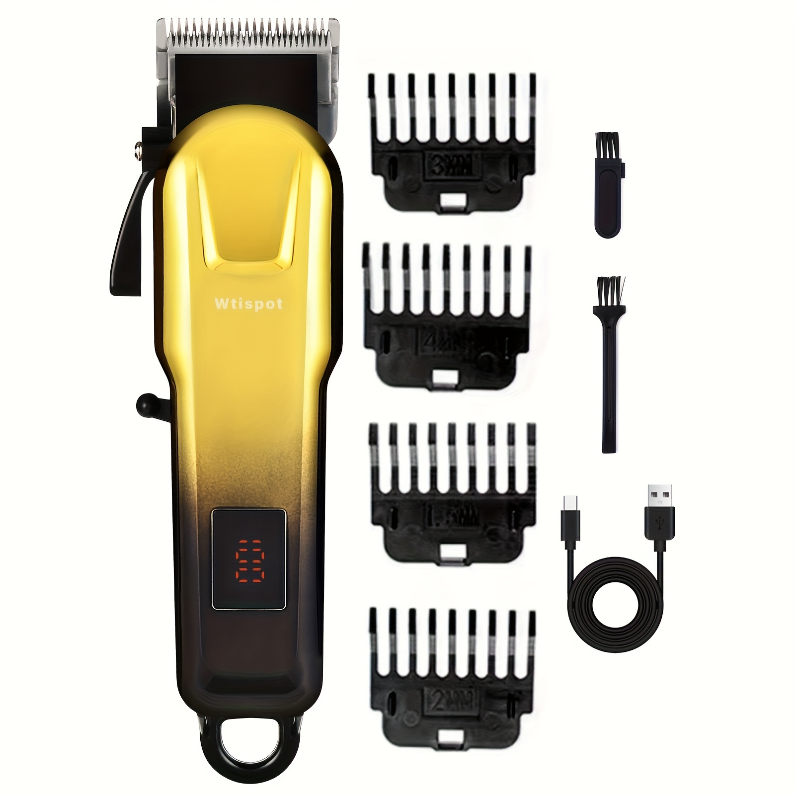 3-in-1 Set/2-in-1 Set/1pc Men's Hair Clipper Set And Beard Trimmer Set Men's Hair Clippers USB Charging Hair Clipper - LCD Power Display Suitable for Travel And Home Use, Comes with 4 Comb Attachments Men's Gift Birthday Gift Christmas Gift 7 3-in-1 Set/2-in-1 Set/1pc Men's Hair Clipper Set And Beard Trimmer Set Men's Hair Clippers USB Charging Hair Clipper - LCD Power Display Suitable for Travel And Home Use, Comes with 4 Comb Attachments Men's Gift Birthday Gift Christmas Gift - Image 7