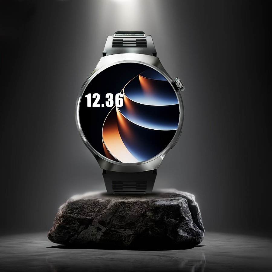 TEMU Round Smartwatch With Wireless Calling, Music, Pedometer, Activity , Digital Display, Alloy Case, Usb Charging, Rechargeable Lithium Polymer