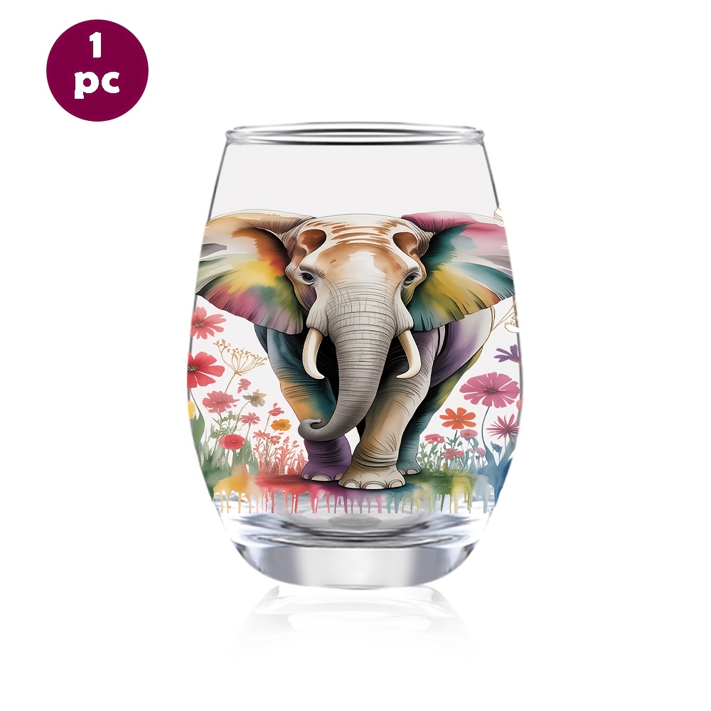 TEMU 1pc/12oz/350ml/stemless Wine Glasses,champagne And Whisky Glass,party Cups For Indoor Outdoor Perfect For Home Office Bar Weddings And