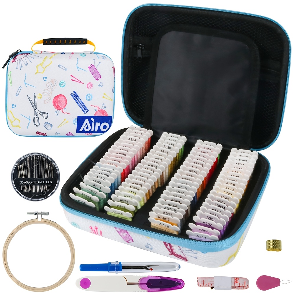 80-Color Embroidery Kit with Full Tools Set