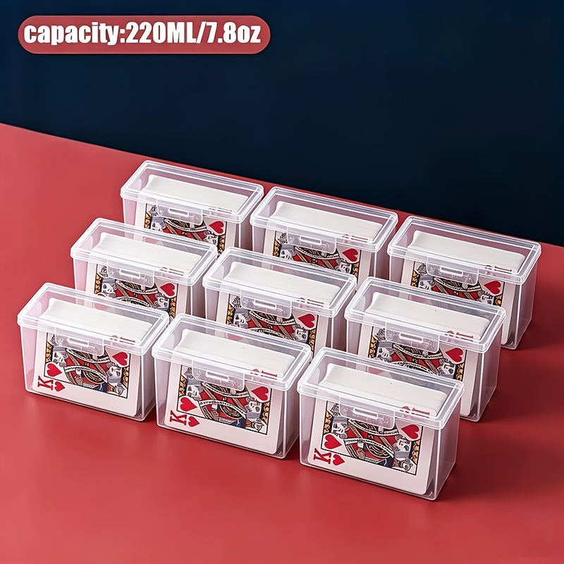 TEMU 5/9 Karten-Aufbewahrungsbox, geeignet für Spielkarten, Visitenkartenhalter, ideal für die Organisation auf dem Schreibtisch im Schlafzimmer,