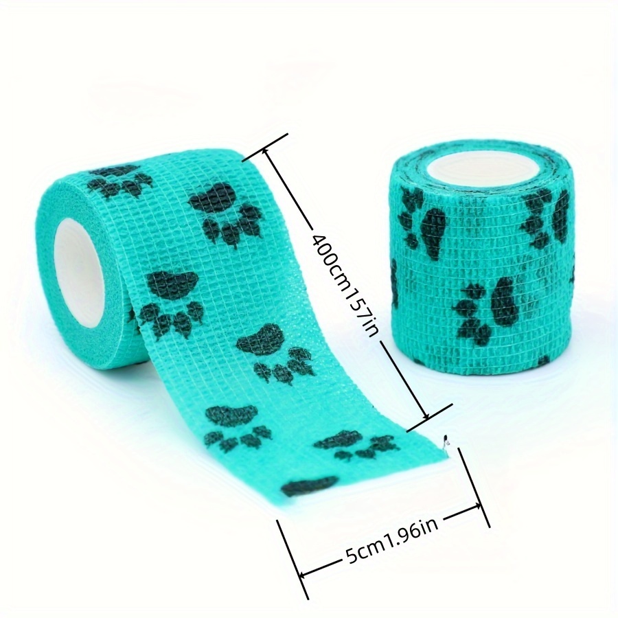 6pcs Mixed Colors Pet Vet Wrap Self Bandage, Non-woven Pet Elastic Bandages, Wrap Tape For Wrist, Ankle Sprains & Swelling