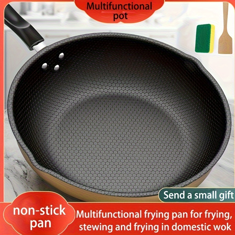 

Cast Iron Frying Pan - , Multifunctional For Frying, , And Sautéing - Hand Wash Only, Includes Wooden Spatula - Home Cookware