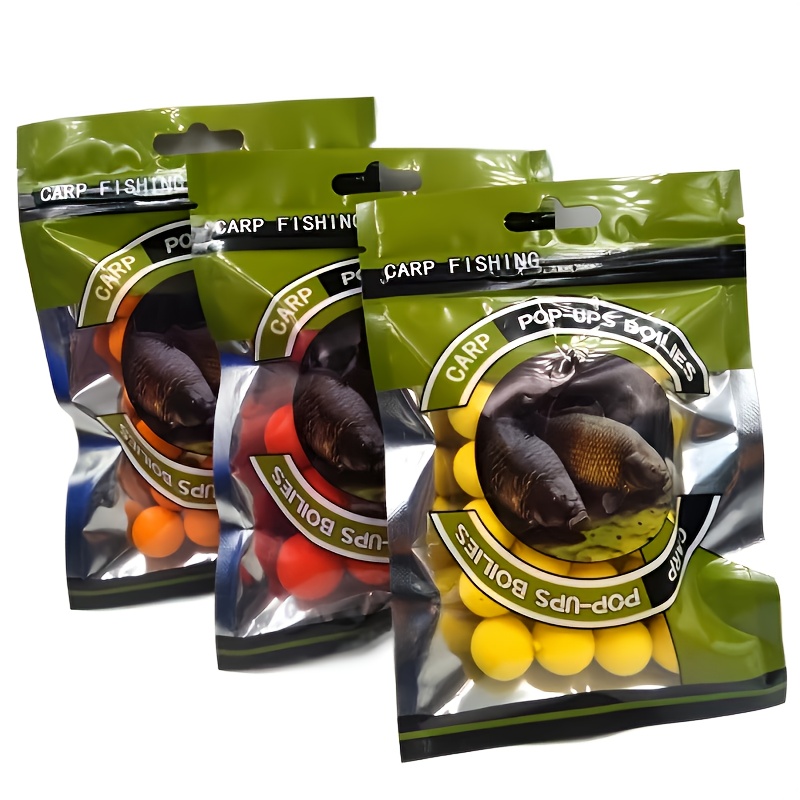 Image of 10pcs 1.2cm Diameter European Carp Fishing Anti-bottom Fishing Beads Floating Type Ball Bait Pellet Type Bait Carp Bait Bait Fishing Lures