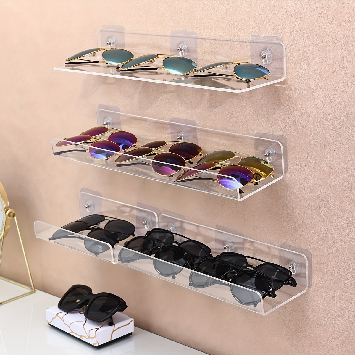 Clear Sunglasses Organizer Eyeglasses Wallet Display Case - Temu Canada