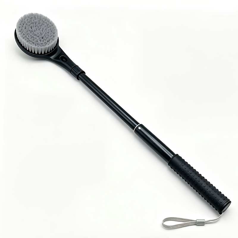 TEMU Extendable Long-handle Back Scrubber Brush, Soft Deep-cleaning Bristle Brush, Detachable Exfoliating Body Scrub Brush For Men And Women,