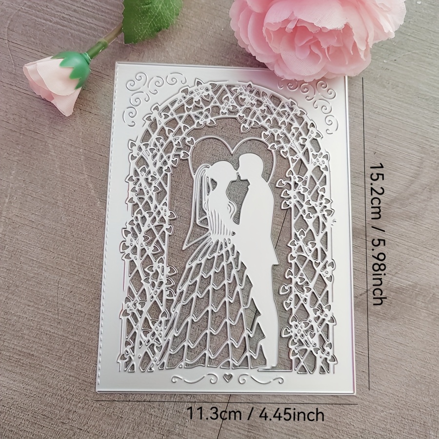 Image of Metal Cut Die Are Used For Wedding Handmade Diy Greeting Cards, Groom And Bride Invitation Letters, Metal Cut Die, Diy Cutting Knife Molds, Home Decoration Making Molds, Stamping Die