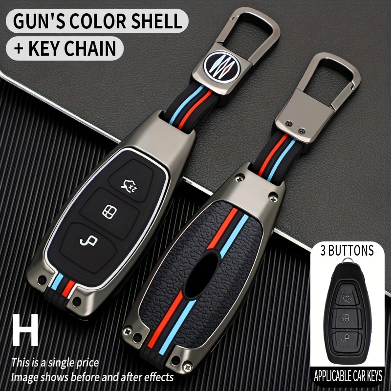 New For Ford Car Smart Key Protective Cover, Suitable For , , Kuga, , Mk3 3-button With Keychain, For Ford Car Key Case
