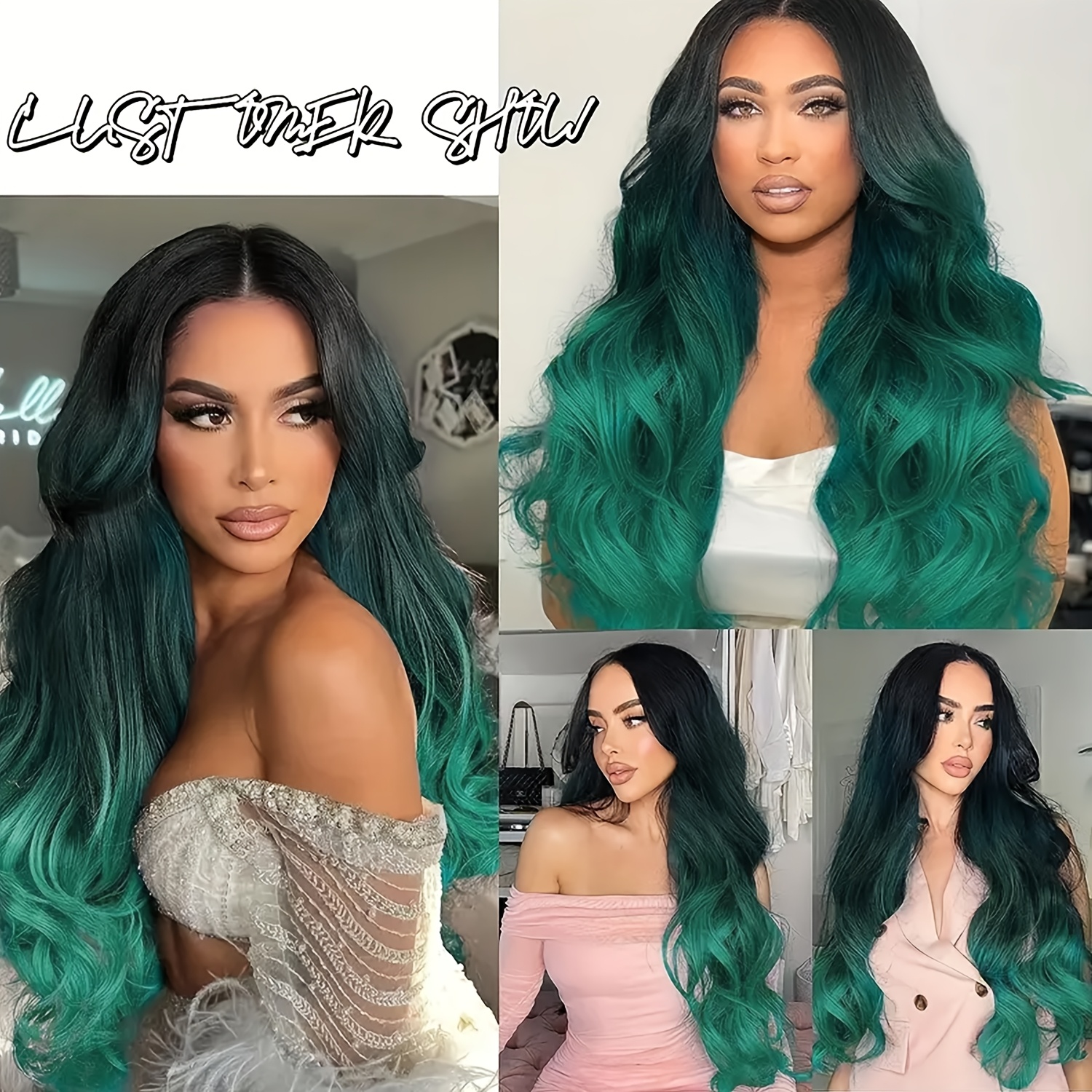 Long Wavy Ombre Wig with Natural Highlights