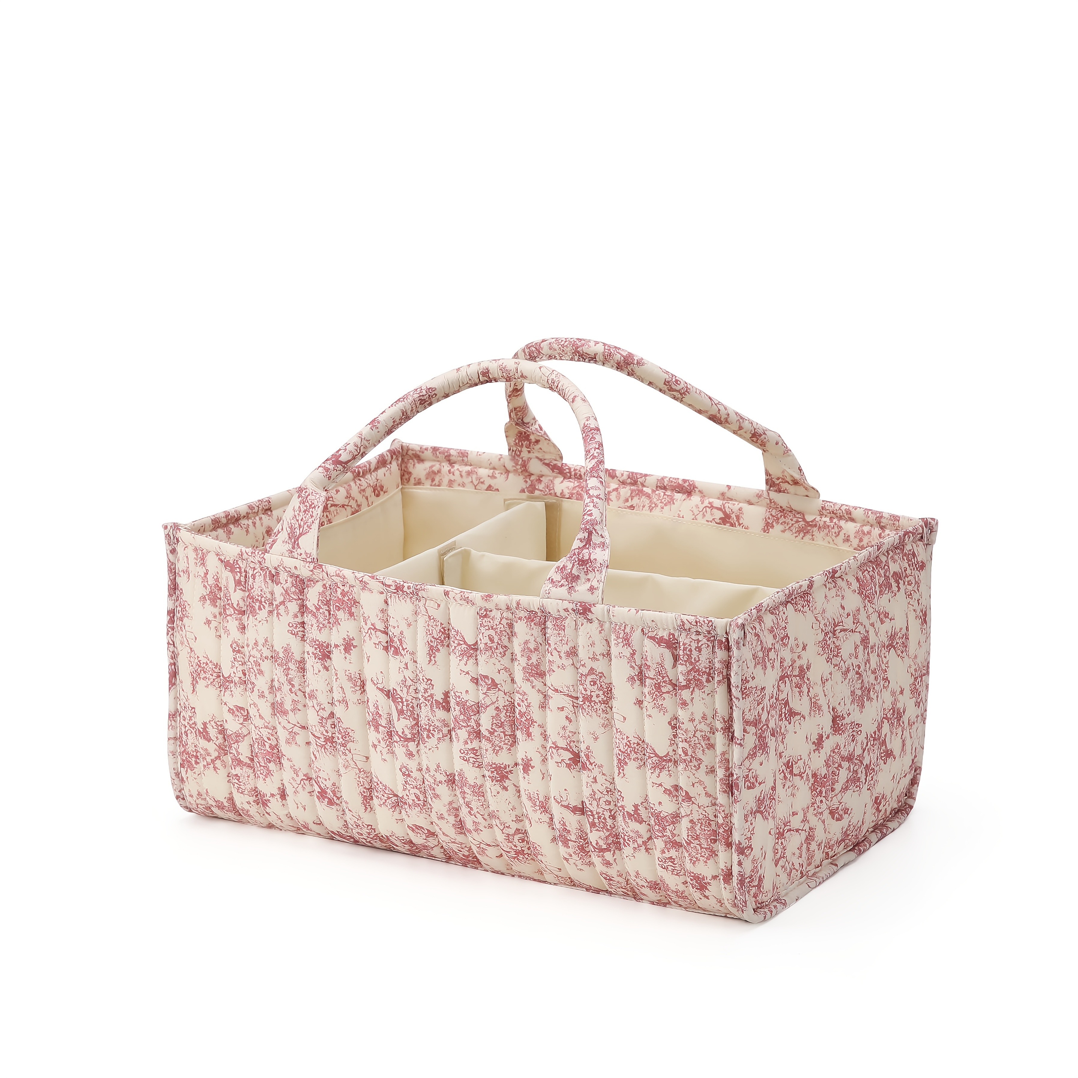 TEMU And Storage Basket, Soft Fabric Handheld Basket With Multiple Compartments For Supplies, Gift