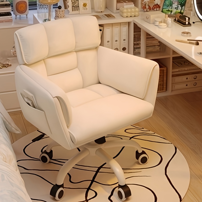Breathable Cooling Office & Computer Chair, Dressing Chair, Height-adjustable Swivel With Cool Backrest, Ergonomic For Long Sitting, Sweat-wicking Non-stuffy Design, Ideal For Dorm, Study & Summer.