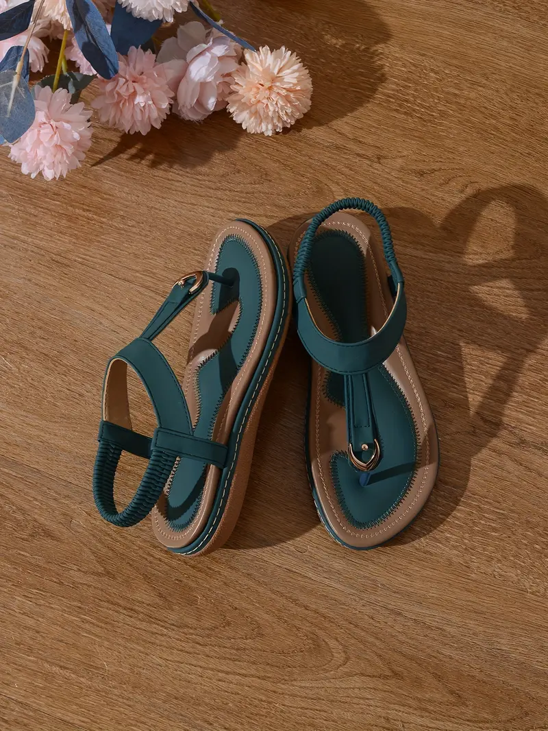 chic womens flat sandals minimalist t strap design comfortable slip on with cover upper Product details 24