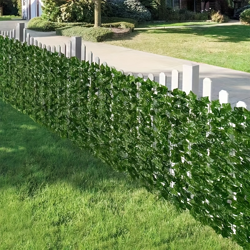 

1pc Artificial Plastic Plant Fence, Waterproof Interlocking Use, Outdoor Decorative Privacy Screen, Greenery Panel, Garden Landscaping Hedge Divider, 19.69x19.69 Inches