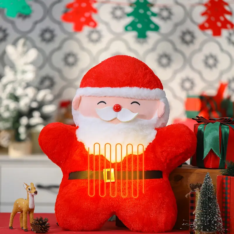 christmas women gifts usb heated christmas santa claus pillow gifts for women heating pad for cute stuff stuffed pillow for lumbar support holiday birthday gifts home office multi item party Product details 3