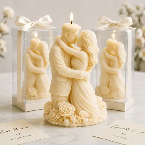 Silikonform für romantische Paare, die sich * (* für Tischdekorationen bei Hochzeiten), 3D-*-Paar-Kerzenform, Werkzeug für Harz- und Gips-Bastelarbeiten – Ideal für Jahrestagsgeschenke, elegante