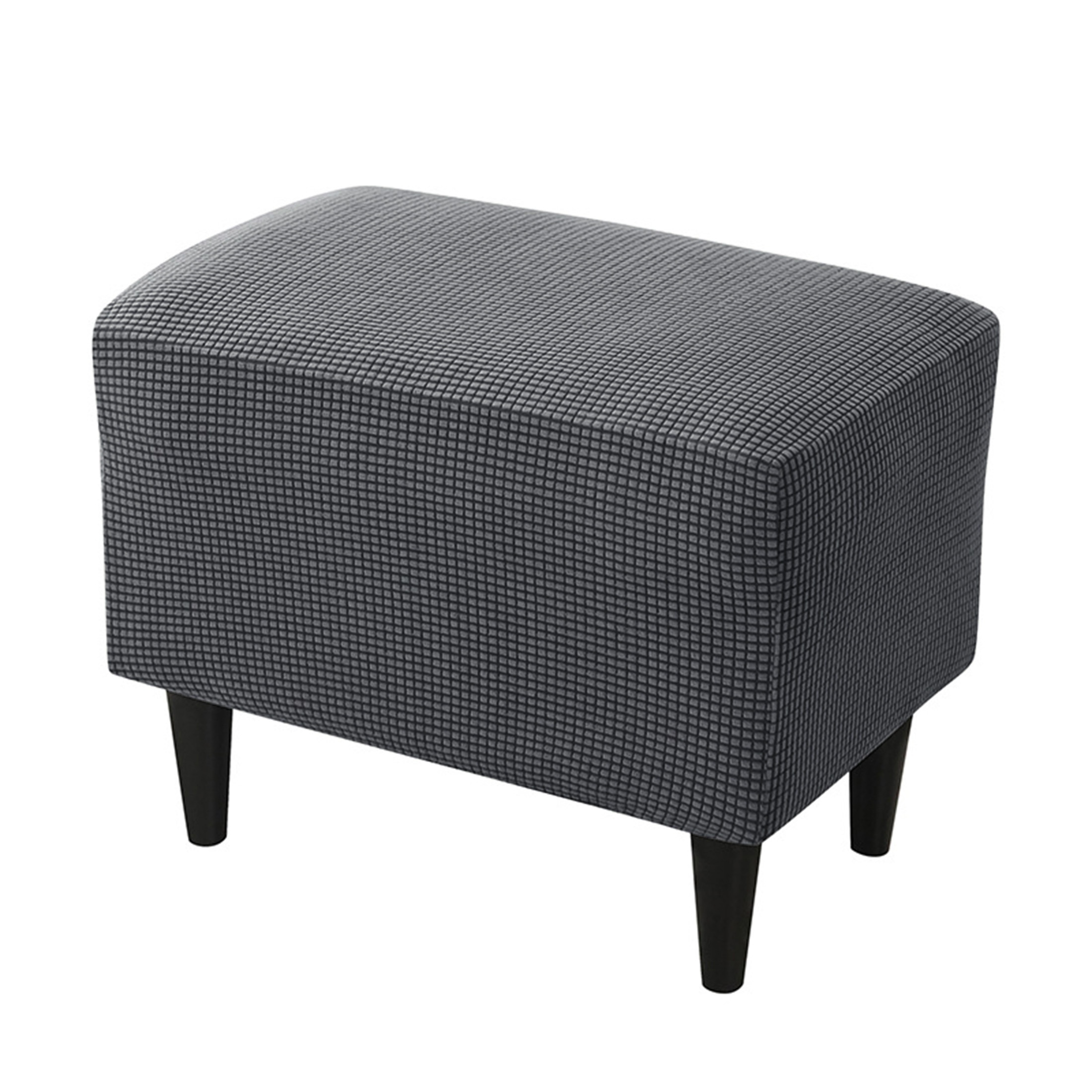 Image of A Modern Minimalist Solid Color Corn Velvet Footstool Cover, High Elasticity Thickened And Non-slip Bedroom Living Room Home Use (170gsm)
