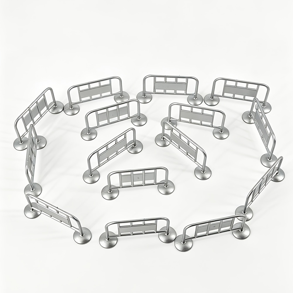 TEMU 15pcs Of Traffic Barrier Models, Which To Create Various Miniature Scenes And Atmosphere, Suitable For Model Collectors, Handicraft Enthusiasts,