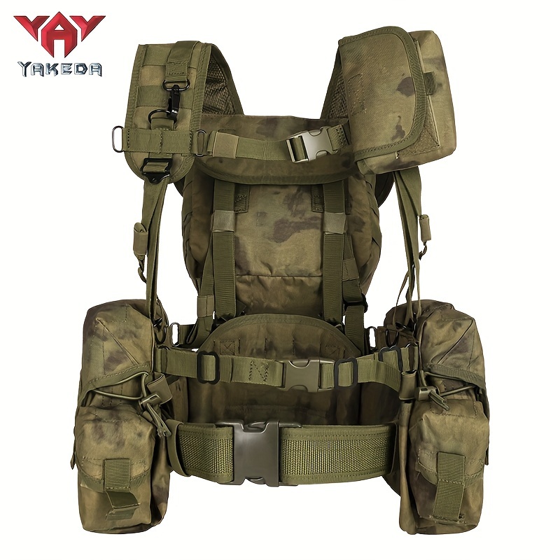 

Yakeda Molle System Tactical Chest Rig - Outdoor Hunting Vest - Camouflage Tactical Backpack - Military - Pa (polyamide) Material - No Magnesium