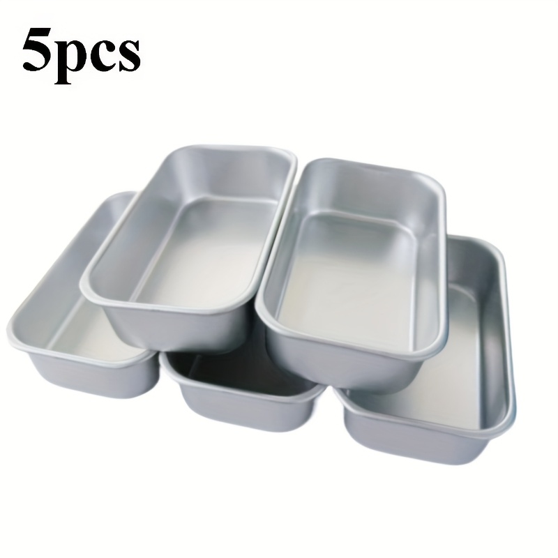 A Collection Of 5 Baking Molds Designed For Rectangular Cheesecake Pans And Cake Molds For Preparing Homemade Brownie Cheesecake Toast