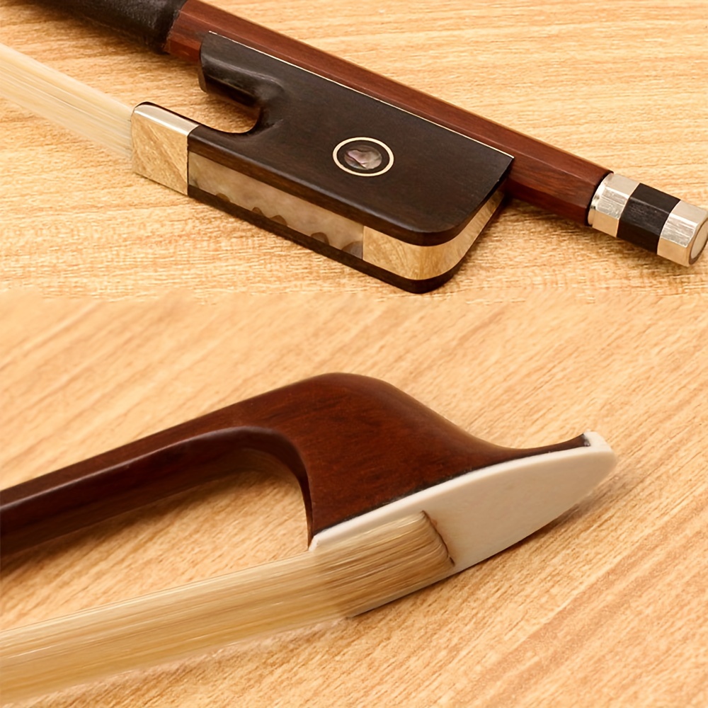 

Q Full Size Violin Bow 4/4 With Frog, Silver Mountings, Genuine , Lightweight - No Case Or Bag Included