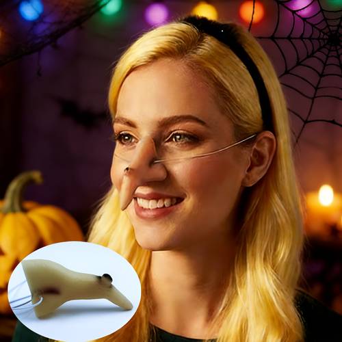halloween themed party witch nose sharp and realistic cosplay costume props prank and photo props