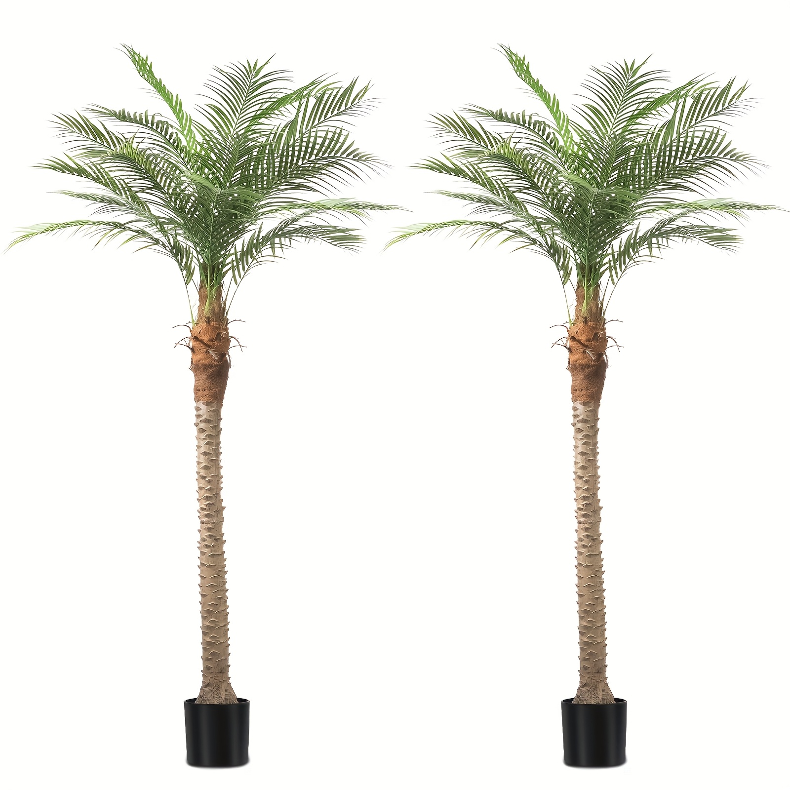 TEMU Tall Artificial Palm Tree Outdoor 7ft 8ft 9ft, Large Fake Palm Tree Plants Home Decor, Potted Palm Tree For Porch Entryway Yard Patio, Realistic