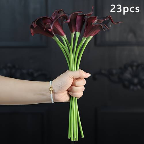 23pcs faux lilies realistic simulation flowers suitable for wedding party garden decor birthday and anniversary supplies spring valentines decoration living room bedroom dining table office decoration flowers