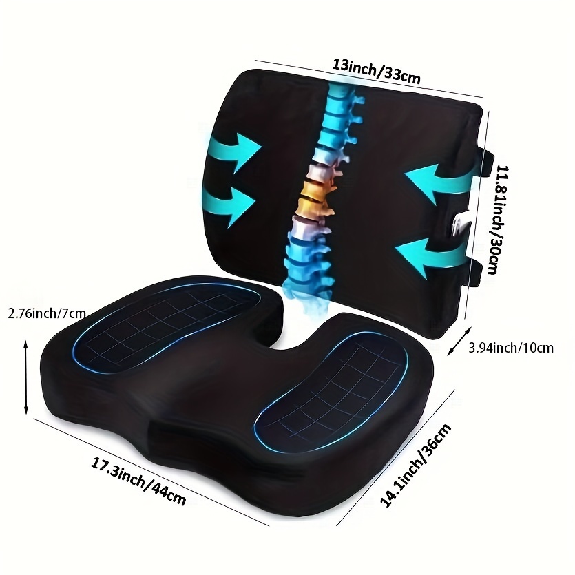 coccyx orthopedic seat cushion lumbar support pillow office Temu