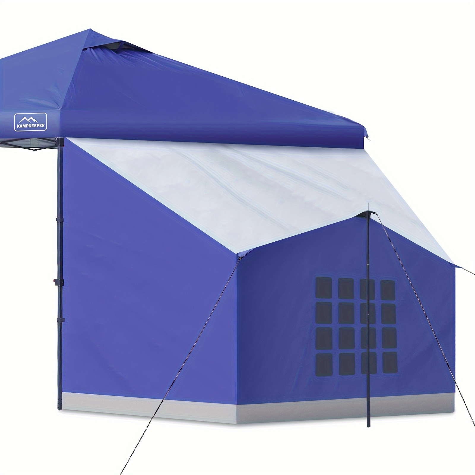 

Kampkeeper Side Tent, Camping Tent For 10' X 10' Pop Up Canopy, Easy Set Up Gazebo, Compatible With 10' Wide Tents (blue) Only Side Tent