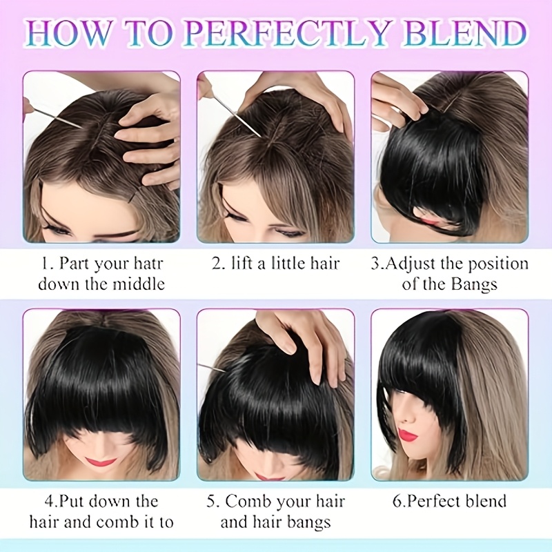 goddess clip on bangs hair extension for women straight natural looking   versatile for daily wear special occasions easy to style daily hairpiece straight hairpiece secure clip in details 3