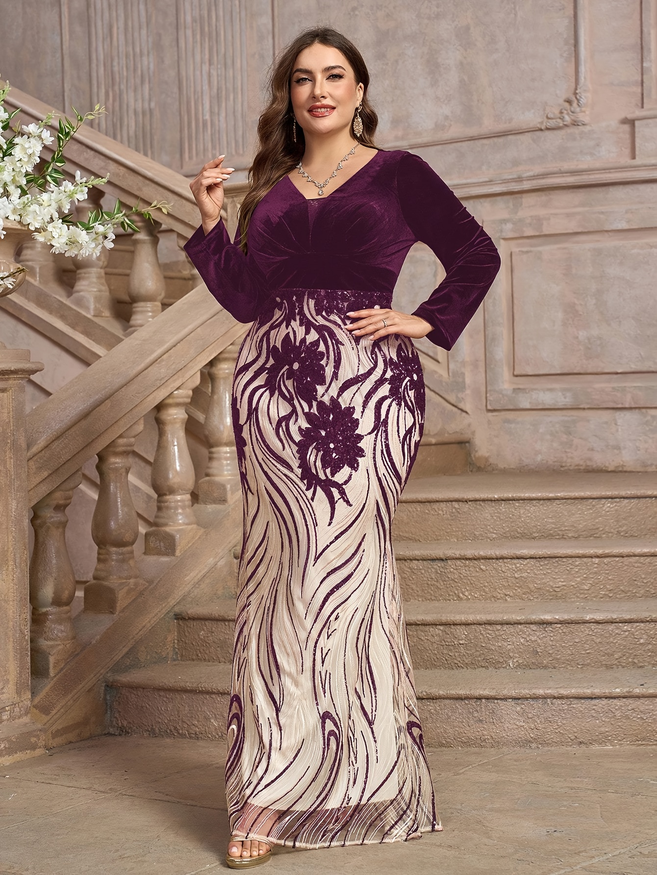 sachin and babi light blue dress Plus Size Designer Dresses main image 1