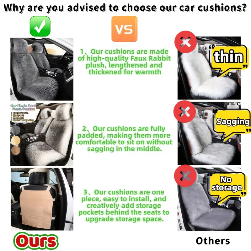 Funda De Asiento Funda De Asiento Delantero De Felpa Protector De Funda De Asiento Funda De Asiento Automotriz Universal Para Silla De Hogar Y Oficina Blanco Gris
