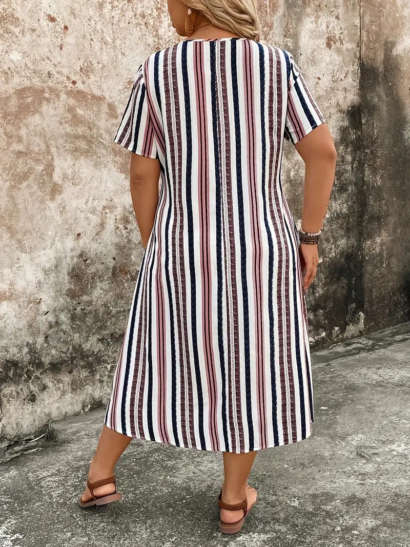 womens plus size casual summer dress color block striped - Temu United Arab Emirates womens plus size casual summer dress color block striped - Temu United Arab Emirates