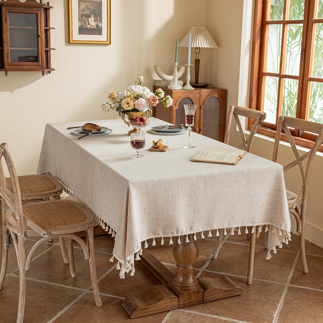 tischdecke landhausstil rechteckige quadratische baumwoll
