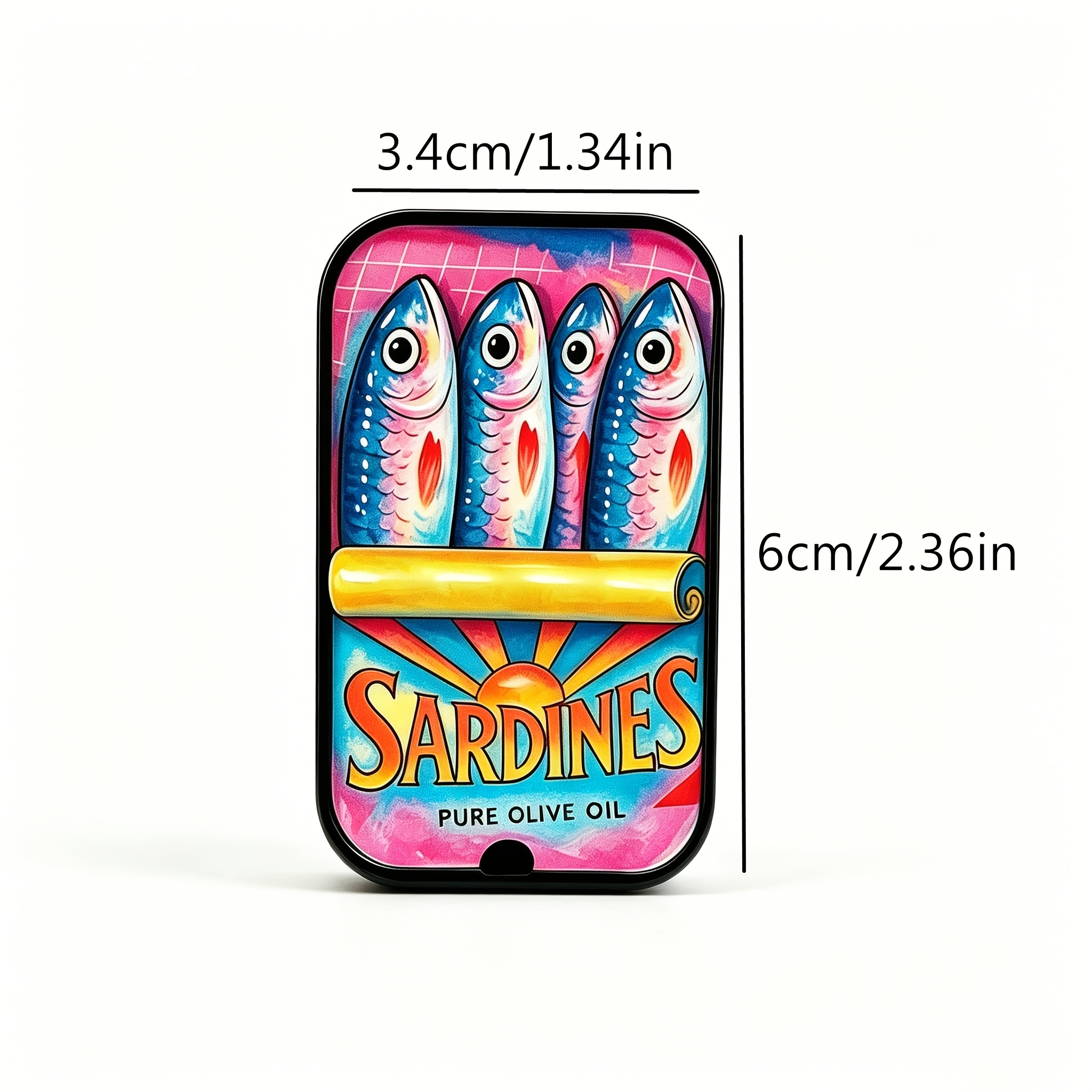 TEMU 1pc Sardine Sliding Matchbox, Vintage Exquisite Matchbox, Matches Not Included, Used As Storage Jar Or Jewelry Box