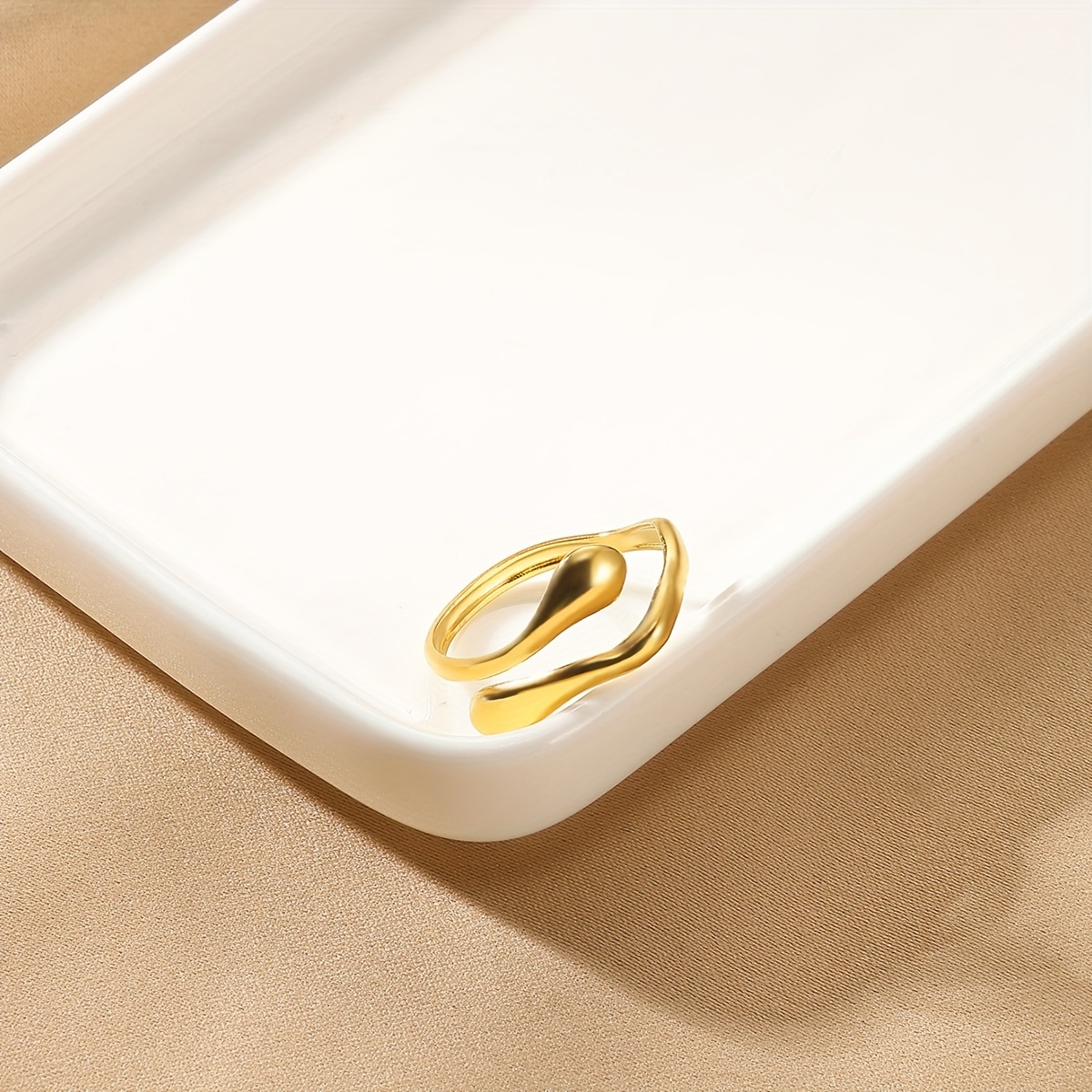 Women's Stainless Steel Minimalist Open Ring - Modern Elegant Everyday & Party Jewelry, Durable Everyday Wedding Birthday Christmas Gift for Women - Year-Round Neutral Jewelry, Ladies Jewelry, Versatile Accessory, Sleek Polished Finish, Smooth Reflective Surface, Goldplated Jewelry, Contemporary Style, Highquality Accessory, Fashion Lovers