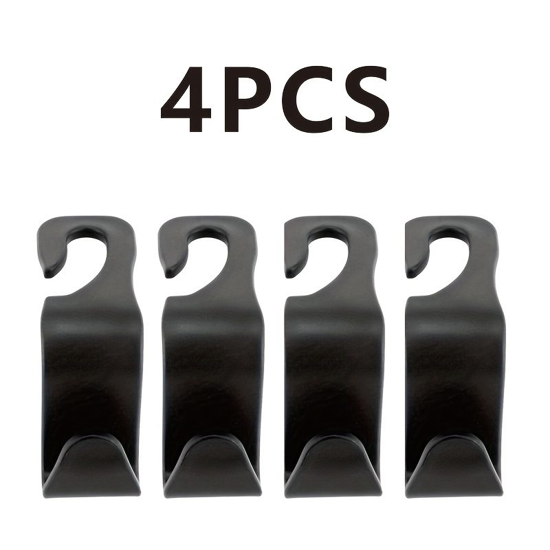 TEMU Hook 4pcs/8pcs - Car Seat Hook Hanger Storage Storage Rack (black) Car Accessories Car Accessories For Women Car Organization And Storage