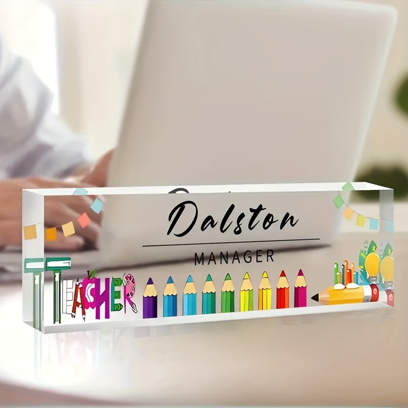 Custom Office Exclusive Custom Desktop Name Tag Temu