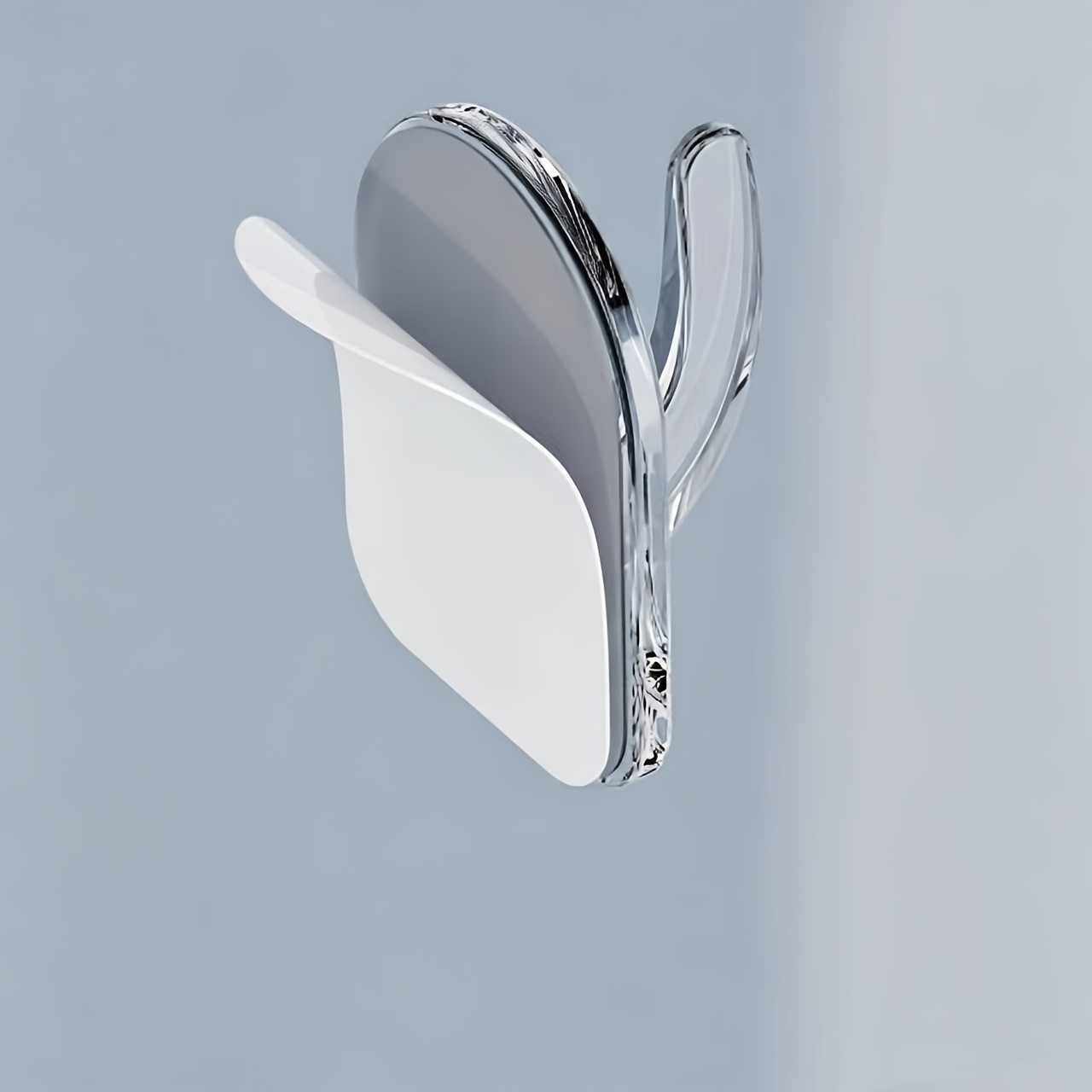 TEMU 25 ganci adesivi da parete mini a forma di corno in acrilico senza cuciture - Ganci resistenti per bagno senza foratura, design mini, forma a